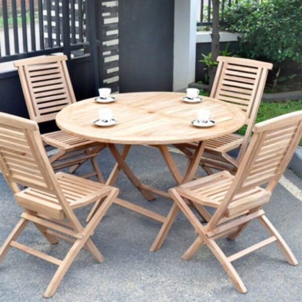 Round foldable dining table 120cm